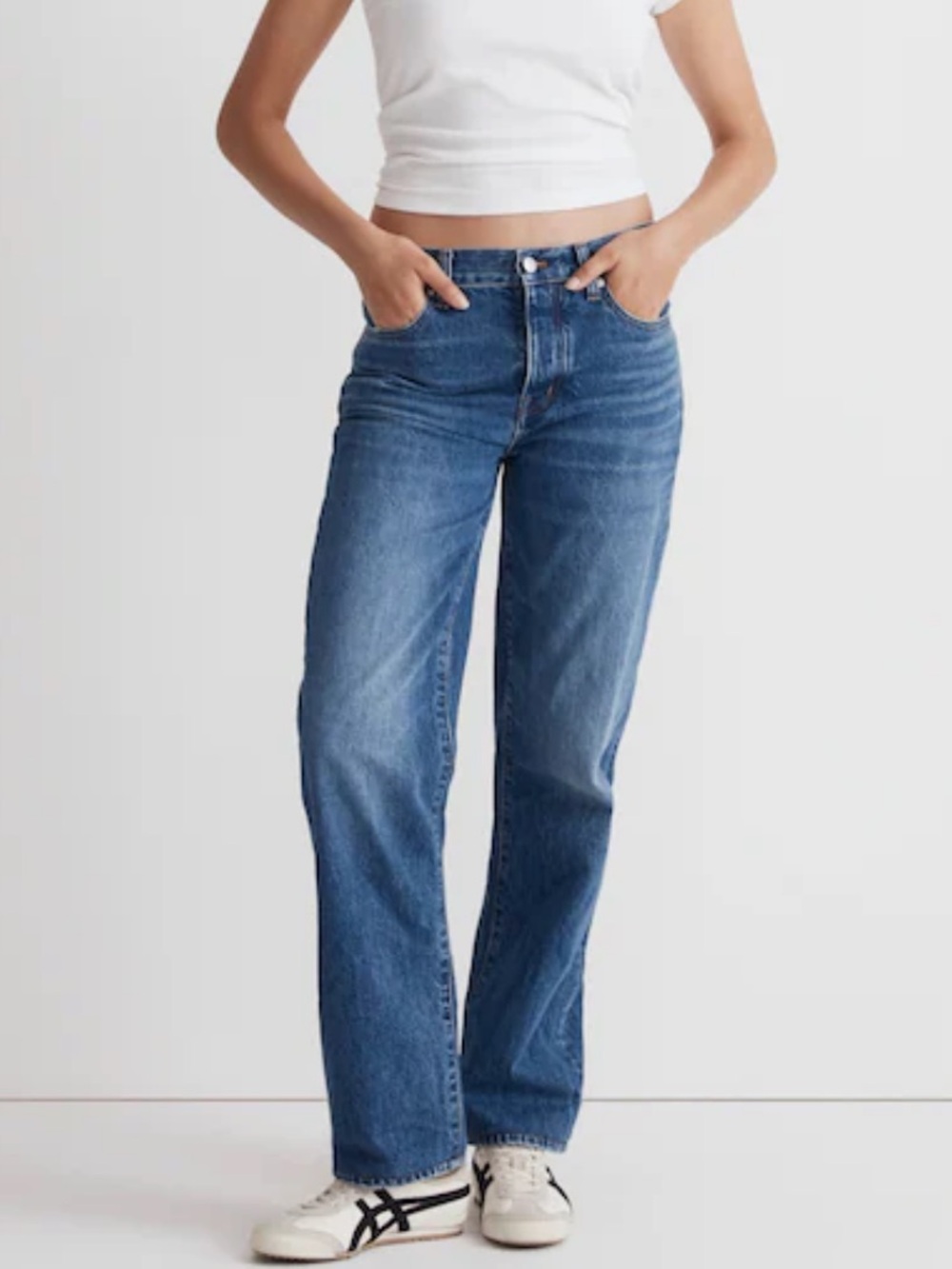 Madewell Low Slung Slouchy Straight Jeans Palmina Wash Rigid Cotton Denim 29